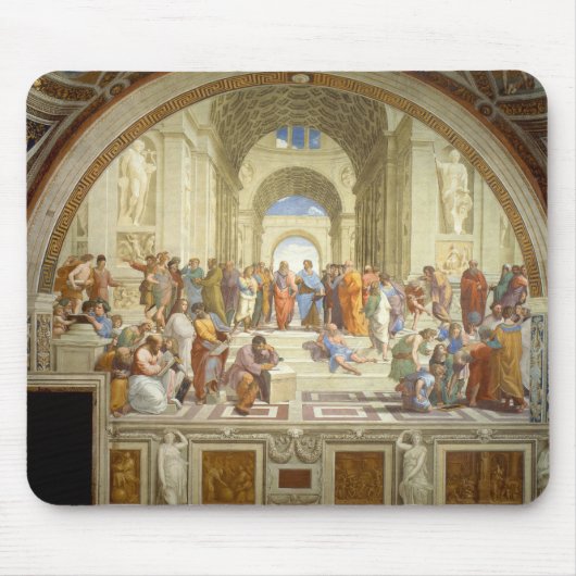 Die Schule von Athen Fresco von Raffaello Sanzio Mousepad (Vorne)