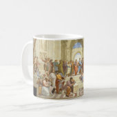 Die Schule von Athen-Fresko durch Raffaello Sanzio Kaffeetasse (Vorderseite Links)