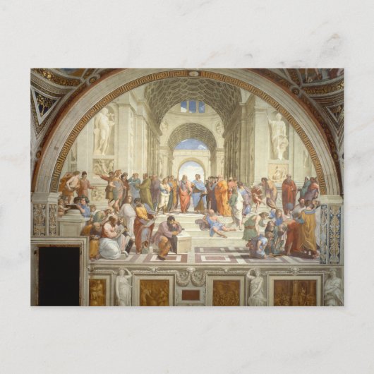 Die Schule von Athen in Raphael Postkarte (Vorderseite)