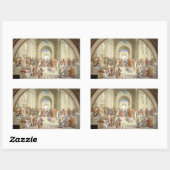 Die Schule von Athen in Raphael Rechteckiger Aufkleber (Blatt)