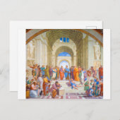 Die Schule von Athen, Raphael Postkarte (Vorne/Hinten)