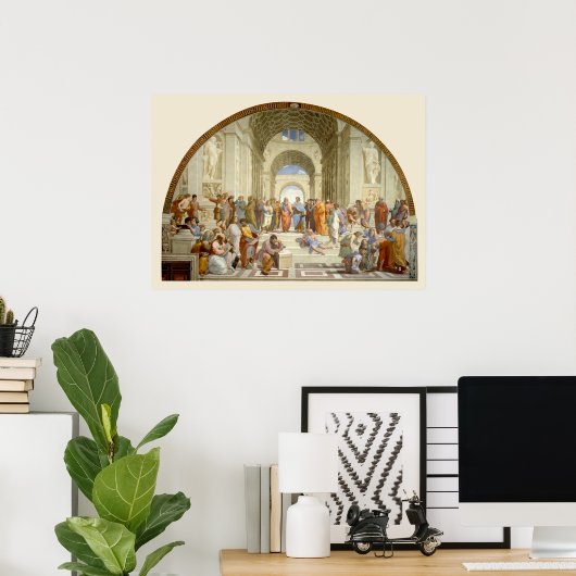 Die Schule von Athen von Raffaello Poster (Heimbüro)