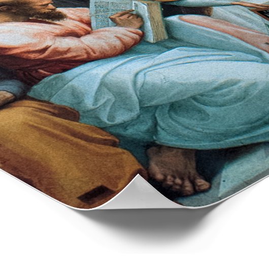 Die Schule von Athen von Raphael Poster (Ecke)