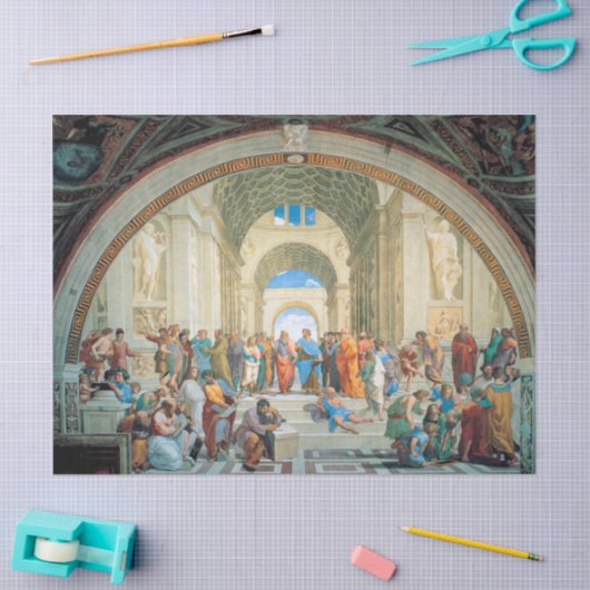 Die Schule von Athen von Raphael Seidenpapier (Basteln)