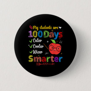 Die Schüler sind 100 Tage klüger Niedlicher Cooler Button