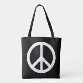 Die Schultertasche mit dem Friedenssymbol in den F Tasche (Rückseite)