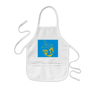 Die Schürze Blau und GoldDreidel Kinder