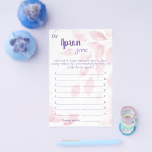 Die Schürze Brautparty Game Card Flyer (Einzeln)