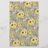 Die Schürze Brautparty Greenery Sunflowers Card Flyer (Hinten)