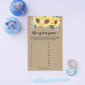 Die Schürze Brautparty Greenery Sunflowers Card Flyer (Einzeln)