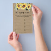 Die Schürze Brautparty Greenery Sunflowers Card Flyer (Handgriff)