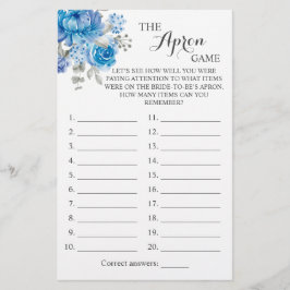 Die Schürze Dusche Blue Blume Game Card Flyer