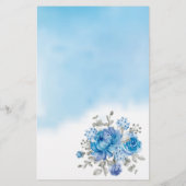 Die Schürze Dusche Blue Blume Game Card Flyer (Hinten)