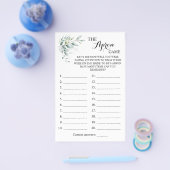 Die Schürze Dusche Grüne Eukalyptus Game Card Flyer (Einzeln)