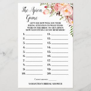 Die Schürze Junggesellinnenabschied Rosa Blumen Sp Flyer
