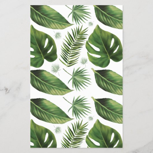 Die Schürze Tropical Palm Brautparty Game Card Flyer (Hinten)