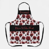 Die Schürze von Funky Rose Florist. bearbeitbar (Vorderseite)