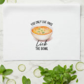 Die Schüssel geben Geschirrtuch (Gefaltet)