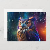 Die Schüssel mit der Rain Vivid Art Postkarte (Vorne/Hinten)