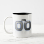 Die Schutzbrillen-Tasse Zweifarbige Tasse (Links)