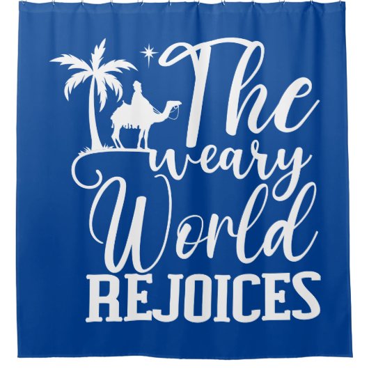 Die schwache Welt freut sich Duschvorhang (Vorderseite)