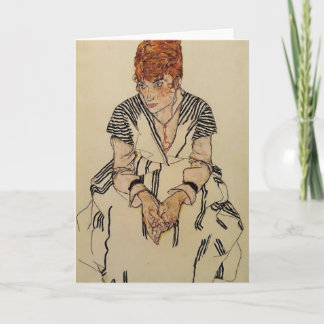 Die Schwägerin Künstlers Egon Schiele- Karte
