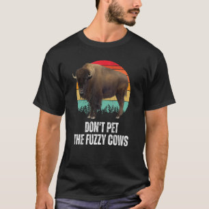 Die schwammige Kuh Retro Bison Buffalo Nati nicht T-Shirt