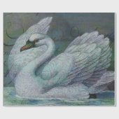 Die Schwan-auch Aufstiege Geschenkpapier (Flach)