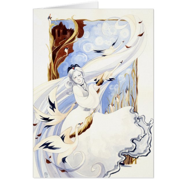 Die Schwan-Königin-Karte (Vorne)