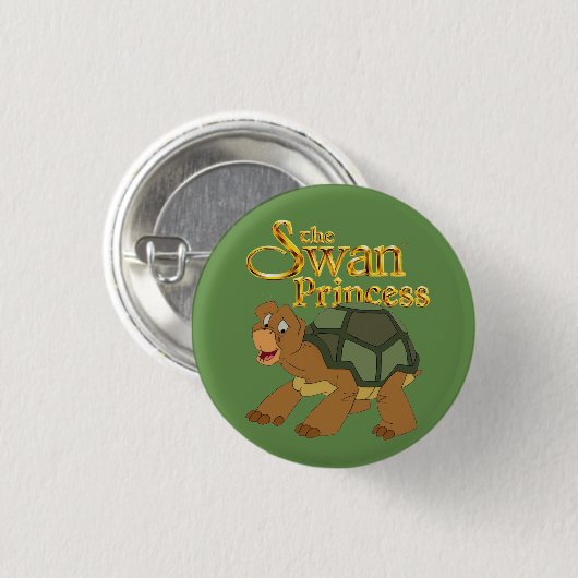 Die Schwan-Prinzessin - grüner Button (Vorne & Hinten)
