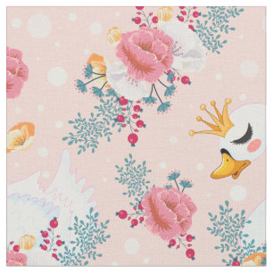 Die Schwan-Prinzessin im rosa Gewebe Stoff