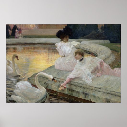 Die Schwäne, 1900 Poster (Vorne)