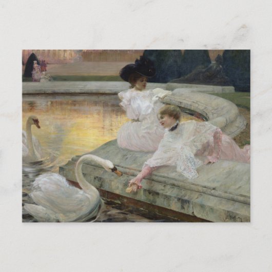 Die Schwäne, 1900 Postkarte (Vorderseite)