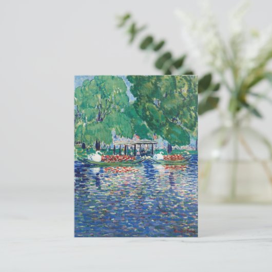 Die Schwanenboote | George Luks Postkarte (Stehend Vorderseite)