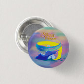 Die Schwanenprinzessin Odette als Schwan-Knopf Button (Vorne & Hinten)