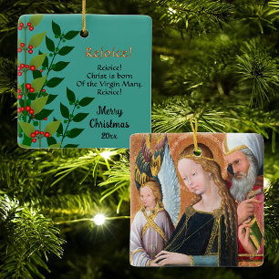 Die schwangere Madonna mit dem heiligen Josef im Q Keramikornament