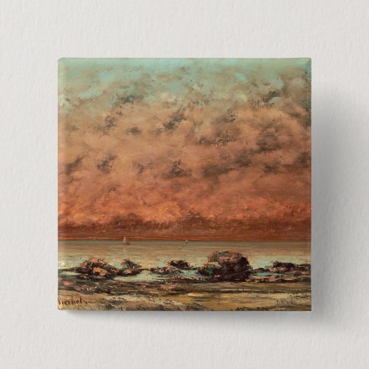 Die Schwarz-Felsen bei Trouville, 1865 - 66 Button (Vorderseite)