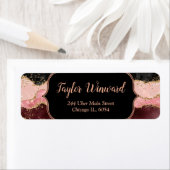 Die schwarz-rosa Sequins Agate (Insitu)