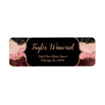 Die schwarz-rosa Sequins Agate