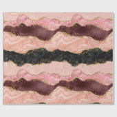 Die schwarz-rosa Sequins Agate Geschenkpapier (Flach)