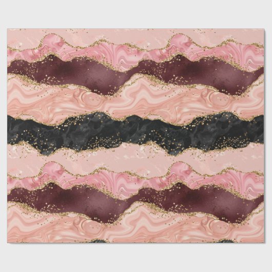Die schwarz-rosa Sequins Agate Geschenkpapier (Flach)