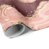 Die schwarz-rosa Sequins Agate Geschenkpapier (Rolleneckpunkt)