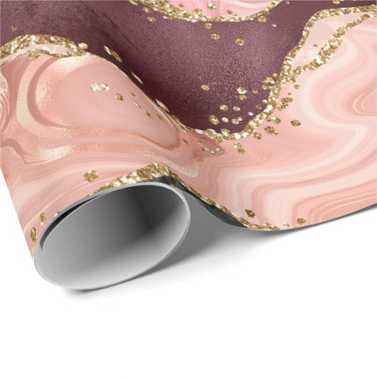 Die schwarz-rosa Sequins Agate Geschenkpapier (Rolleneckpunkt)