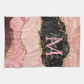 Die schwarz-rosa Sequins Agate Geschirrtuch (Horizontal)