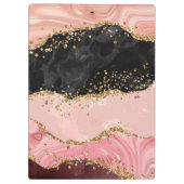 Die schwarz-rosa Sequins Agate Klemmbrett (Rückseite)
