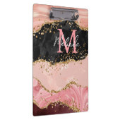 Die schwarz-rosa Sequins Agate Klemmbrett (Rechts)