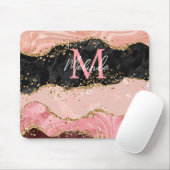 Die schwarz-rosa Sequins Agate Mousepad (Mit Mouse)