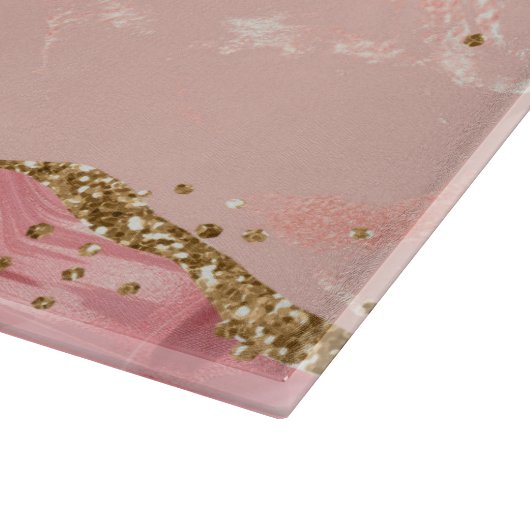 Die schwarz-rosa Sequins Agate Schneidebrett (Ecke)