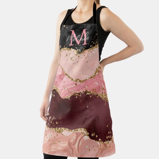 Die schwarz-rosa Sequins Agate Schürze (InSitu)