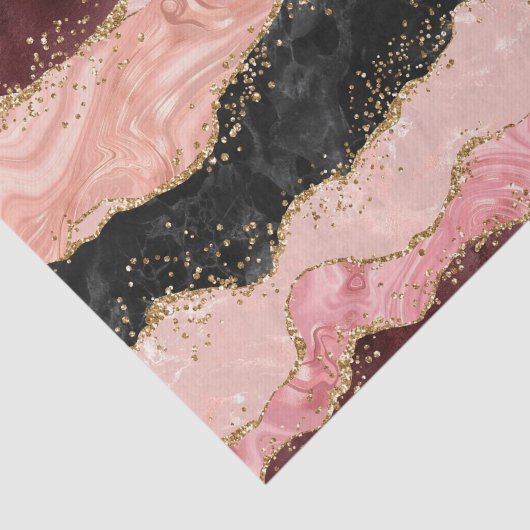 Die schwarz-rosa Sequins Agate Seidenpapier (Ausschnitt)